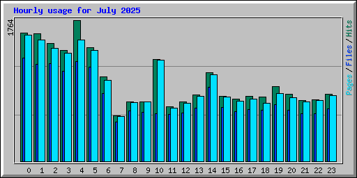 Hourly usage for July 2025